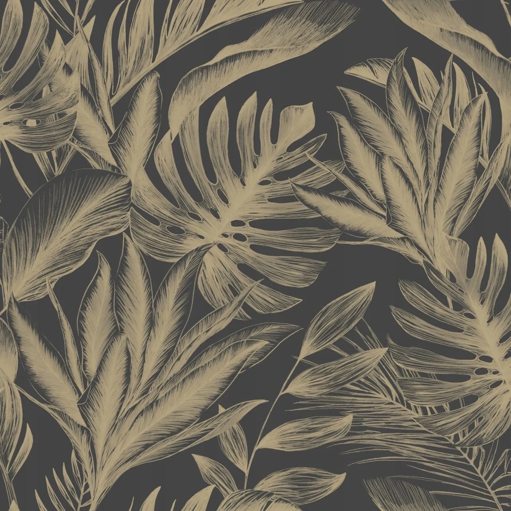 Fekete alapon arany levelek fali tapéta 577219 Top Trend 5 Ugepa