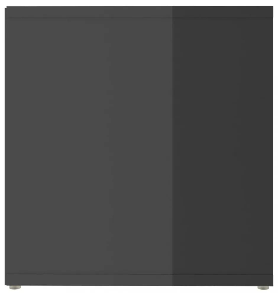 2 db magasfényű szürke szerelt fa TV-szekrény 72 x 35 x 36,5 cm