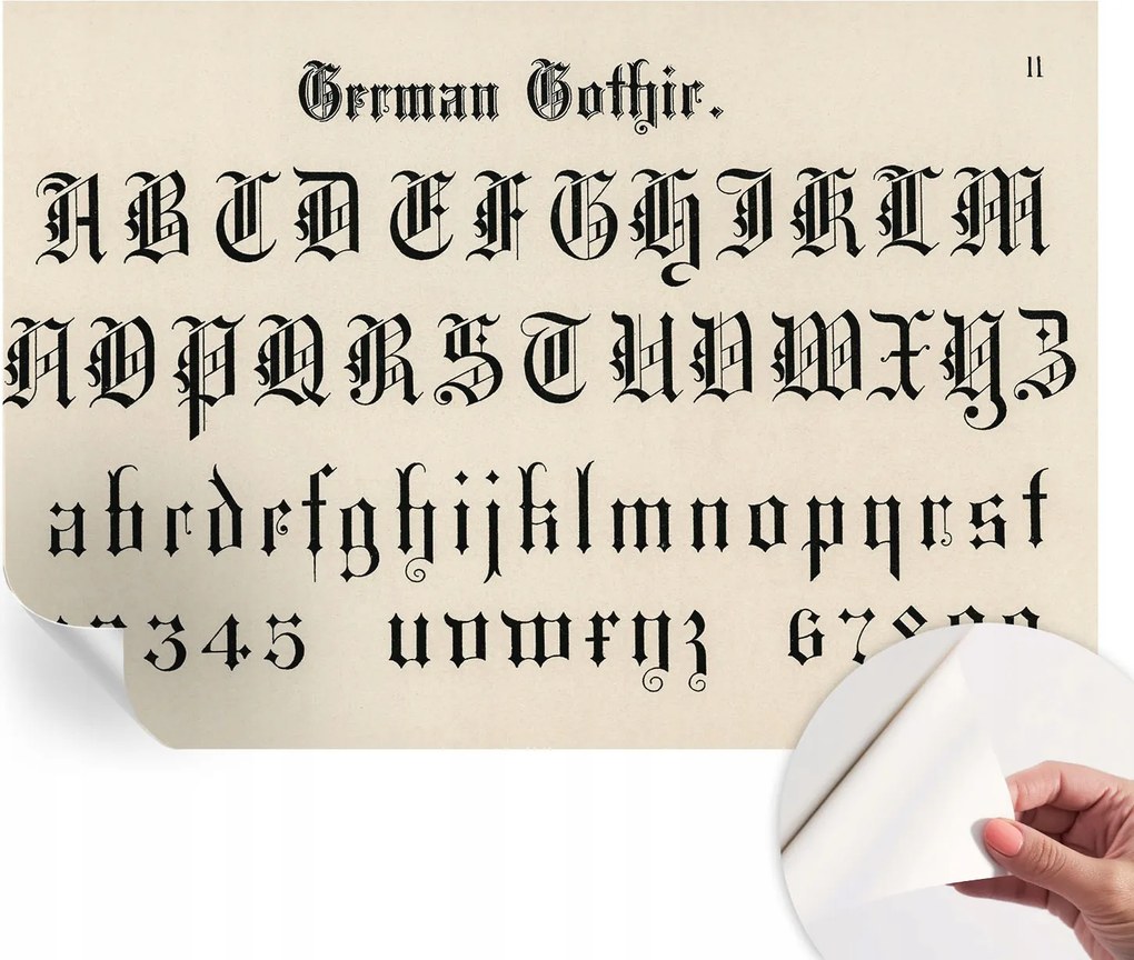 Öntapadós tapéta Fali furnér 3D hatás Gótikus betűk 152x104 cm