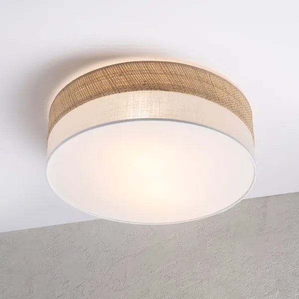 Mennyezeti lámpa SIRJA BOHO 2xE27/15W/230V átmérő 45 cm bézs/fehér