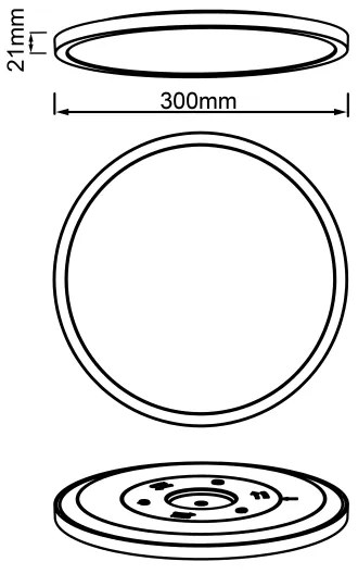 Brilliant - TUCO LED fényerőszabályozható mennyezeti lámpatest, LED/20W/230V, átmérő 29,5 cm, fekete