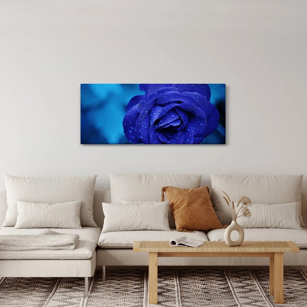 Kék rózsa képe (120x50 cm)