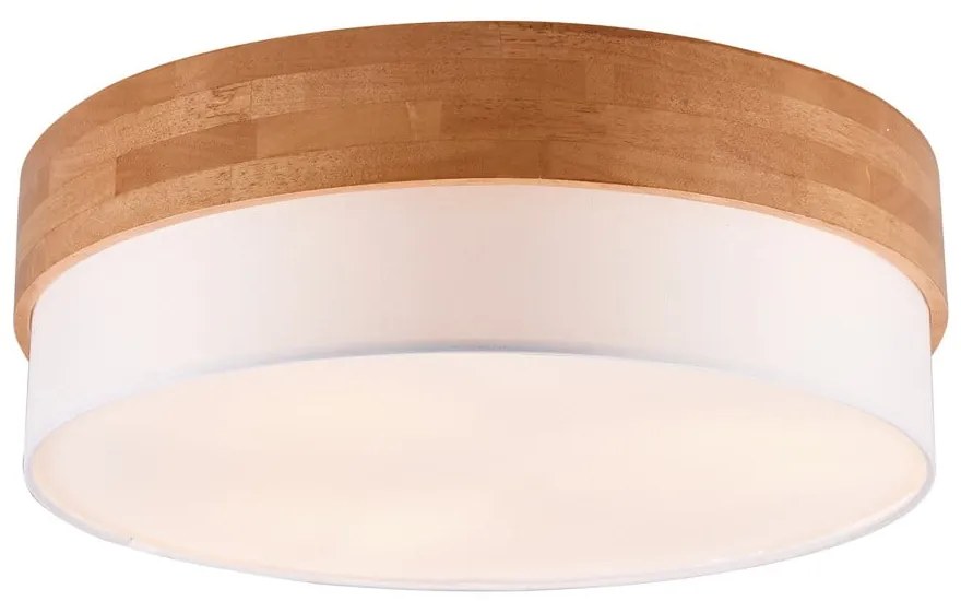 Fehér-natúr színű mennyezeti lámpa textil búrával Seasons – Trio