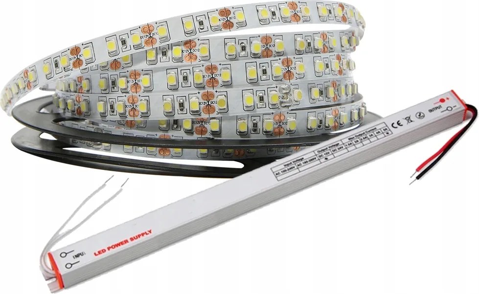 Led Szalag Szett 3528 600 Hideg 5M IP20 +tápegység