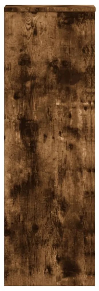 2 db füstös tölgy szerelt fa növénytartó állvány 33x33x100 cm