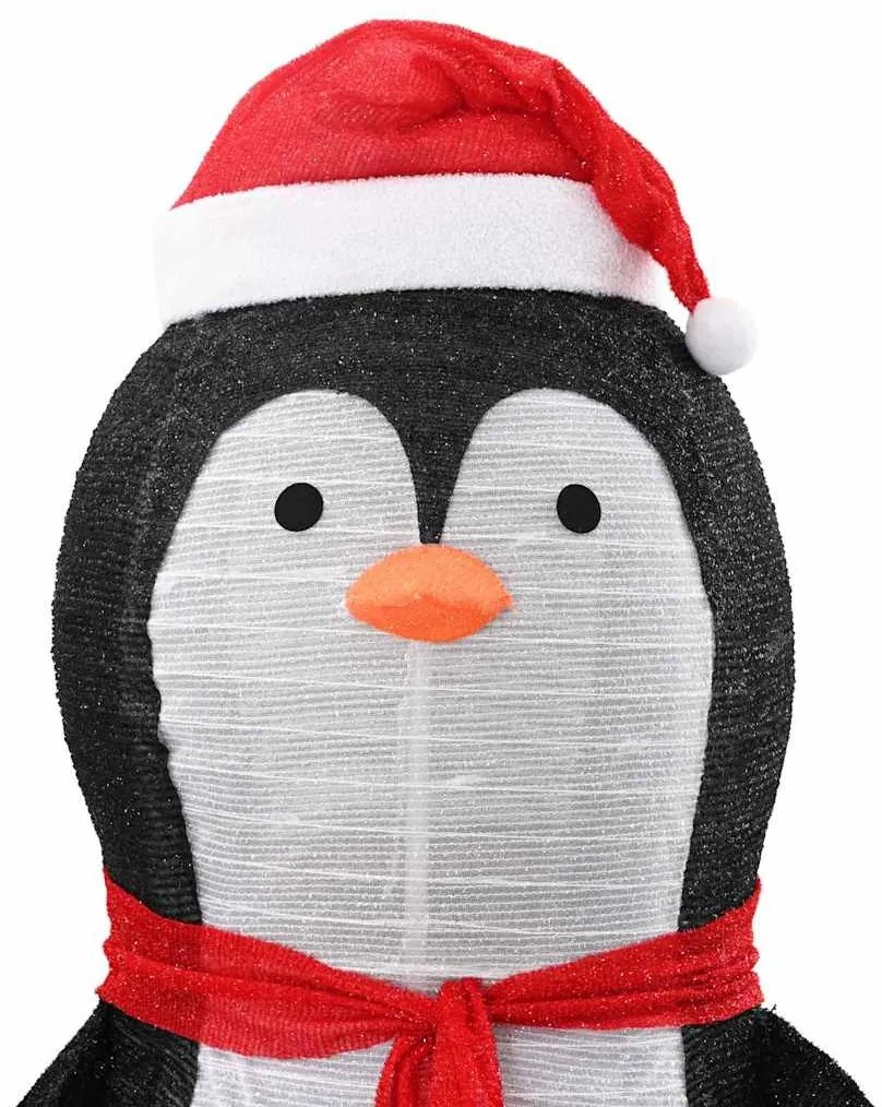 Havas pingvin figura Meleg fehér 78 x 88 x 180 cm szövet