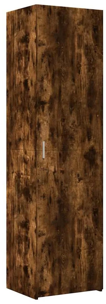 füstös tölgy szerelt fa vékony tárolószekrény 50x42,5x225 cm