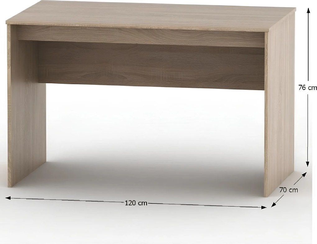 Íróasztal, tölgy sonoma, TEMPO ASISTENT NEW 021 PI