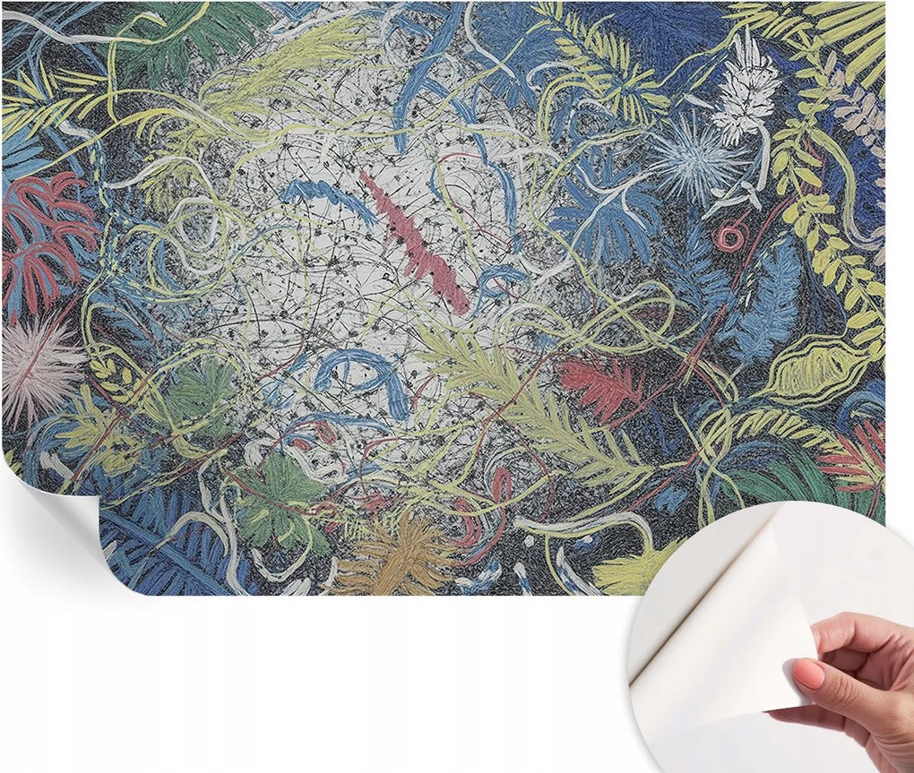 Öntapadós Dekoratív Fotótapéta Hálószobába Növényi örvények 104x70 cm