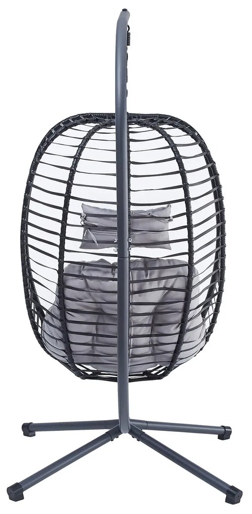 Autronic Függőszék, fém, polirattan, szürke, AZ-V1289 SzÜRKE