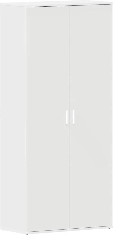 vidaXL Cipőszekrény polcokkal tárolóval Fehér 80 x 39 x 178 cm Faanyag