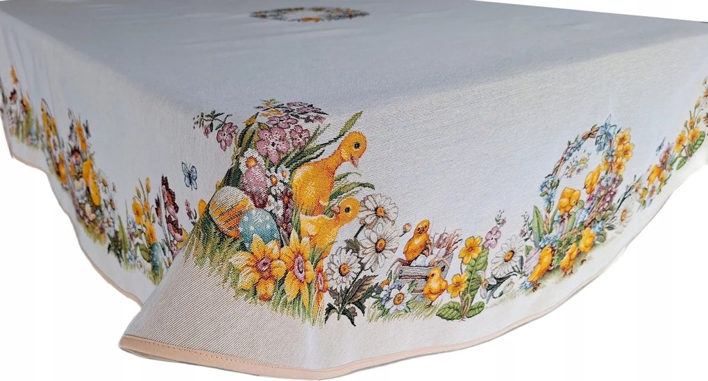 Abrosz ovális 140x180 cm húsvétra csirkékkel Különböző Húsvéti Minták