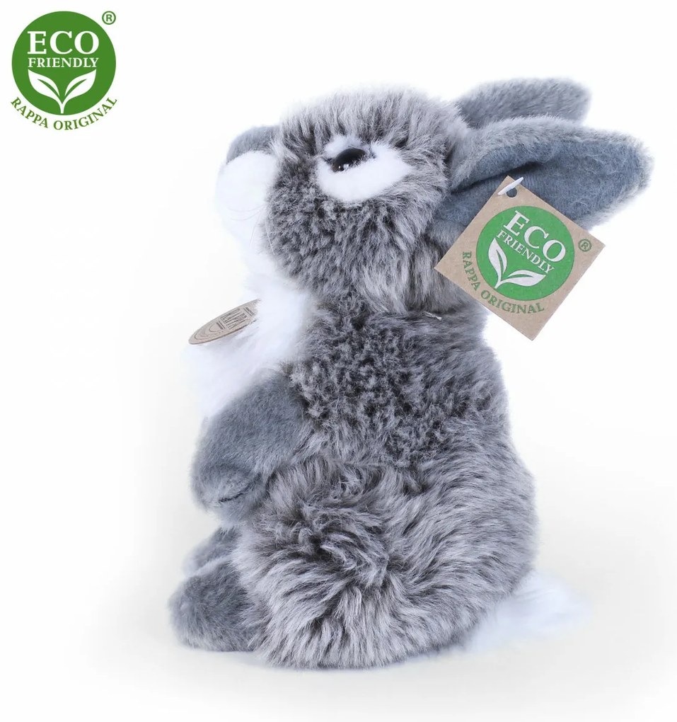 Rappa álló nyúl plüss, szürke, 20 cm ECO-FRIENDLY