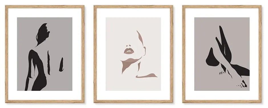 Kép szett 3 db-os 42x52 cm – knor