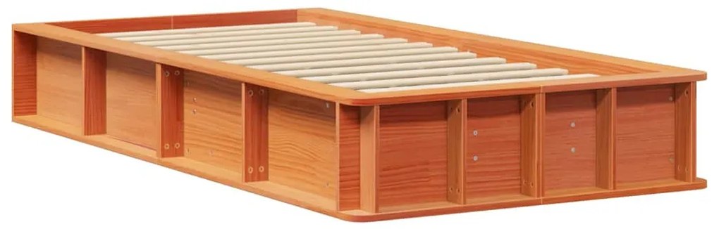 Ágykeret tárolóval Viaszbarna 80 x 200 cm faszínű