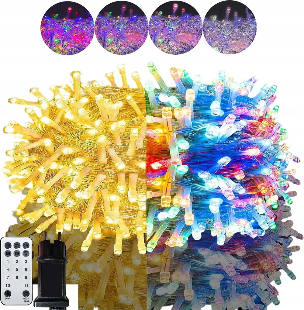 Tömlő Led fényfüzér Rgb 10m Party Light , Karácsonyi dekoráció +távirányító