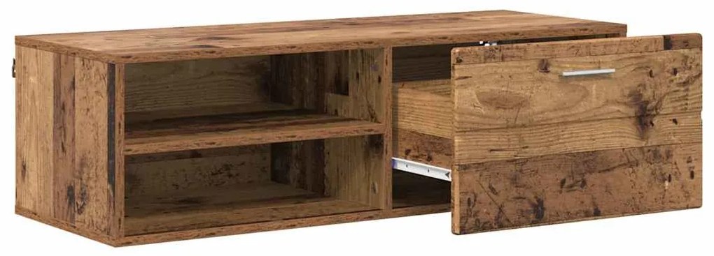 TV szekrény fiókkal Régi fa 100.5 x 39 x 30 cm Faanyag