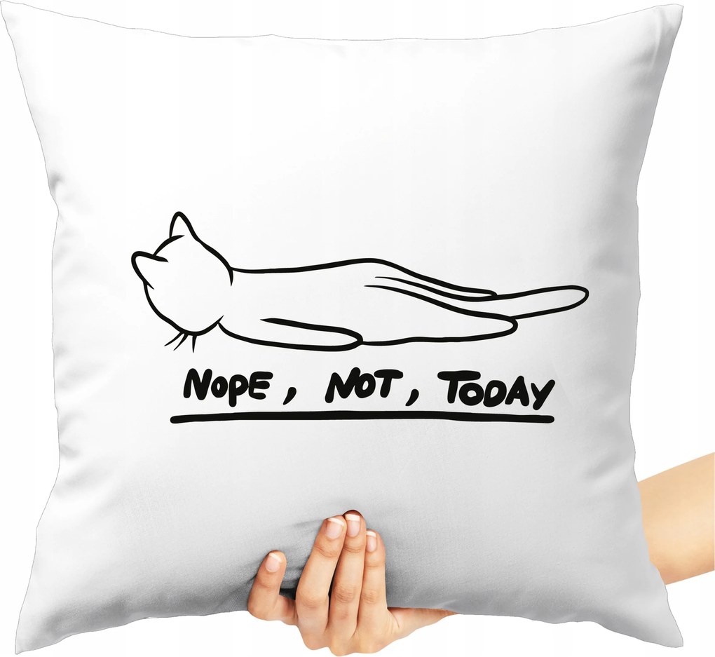 Nyomott Mintás Párna Vicces Macska Ideális Lusta Cicák Számára Not Today