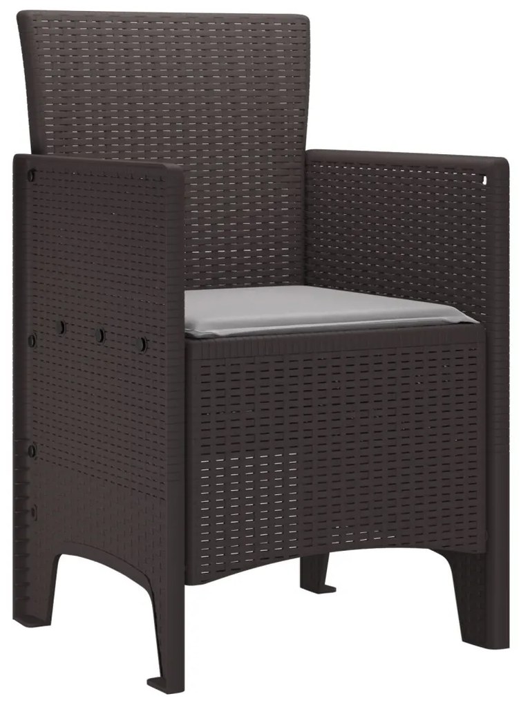 Kerti Szék 2-es Szett Barna Rattan Standard Tartós
