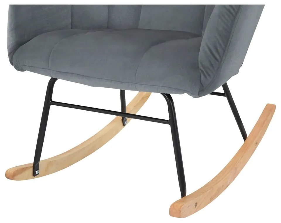 Szürke bársony hintafotel Elza – Støraa