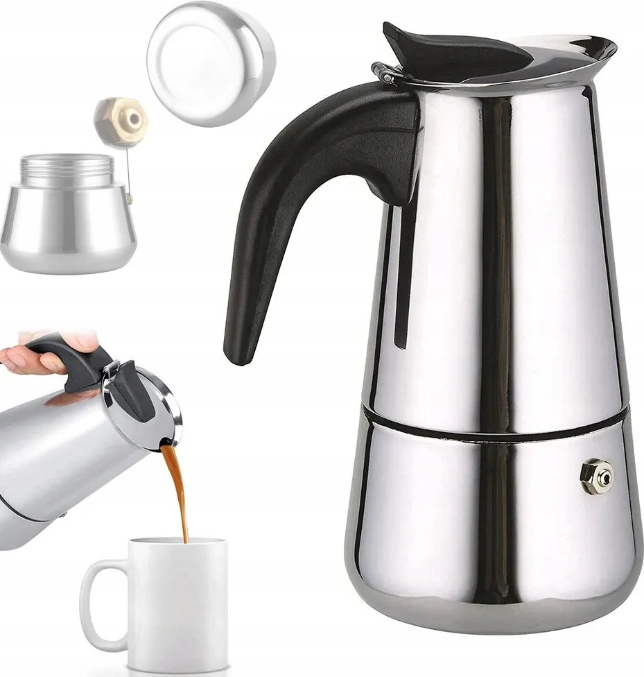 Kávéfőző Teafőző Acél Indukciós 6 csésze