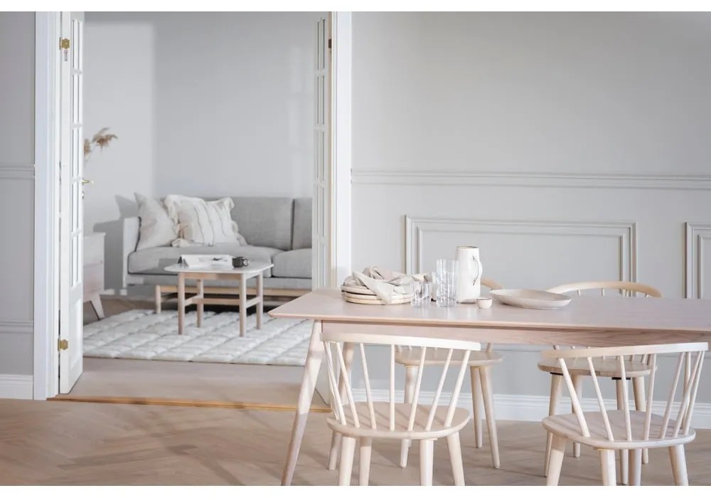 Bővíthető étkezőasztal tölgyfa dekoros asztallappal 190x90 cm Yumi - Rowico