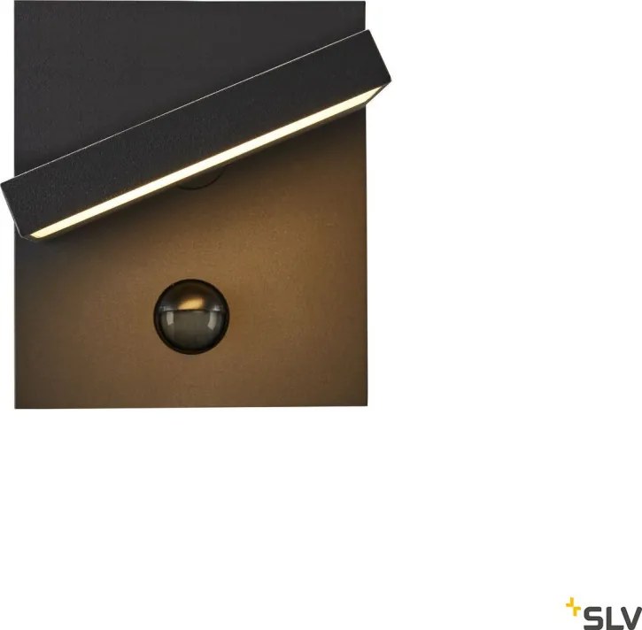SLV 1002990 ABRIDOR Fali Lámpa Mozgásérzékelővel Antracit LED IP54