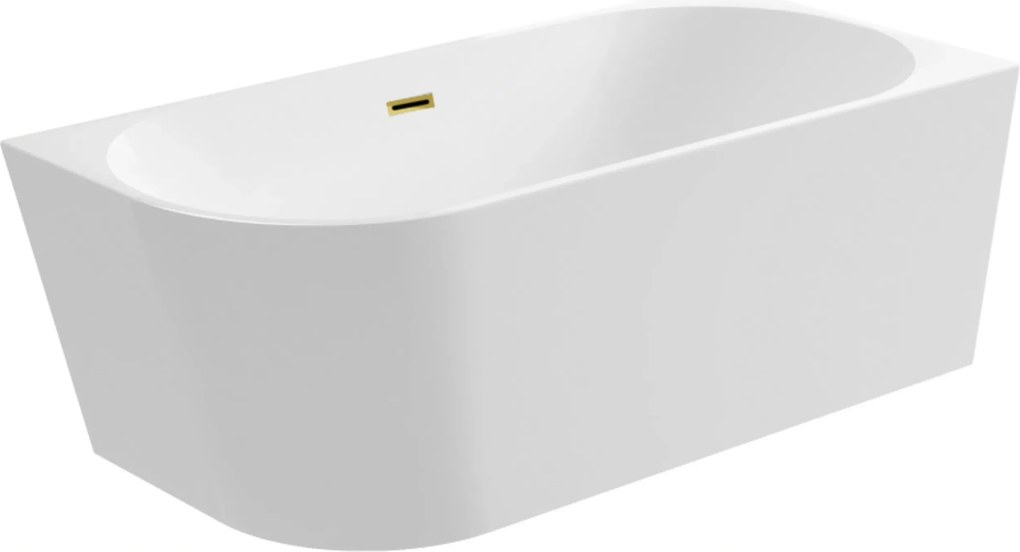 Aquauno Szabadonálló Sarokkád Jobbos 170 x 80 cm Tükör Arany Dugó