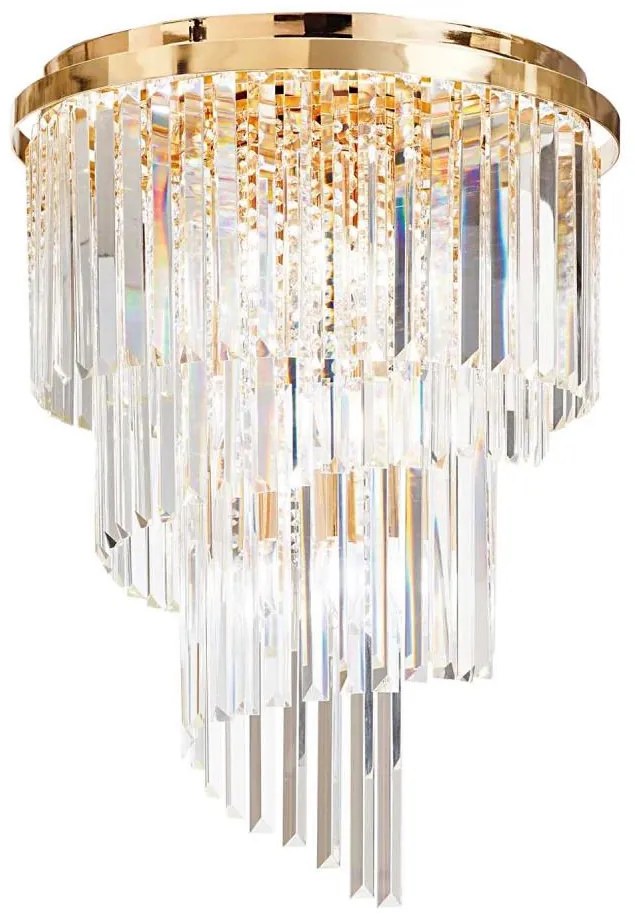 Ideal Lux Ideal Lux - Kristály csillár CARLTON 12xE14/40W/230V átm. 50 cm arany ID213507