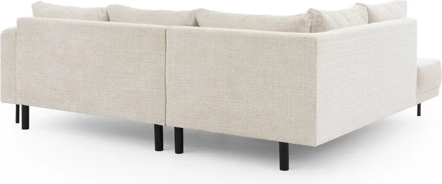 Bézs zsenília sarokkanapé (bal oldali-L alakú) Mauris – Ropez