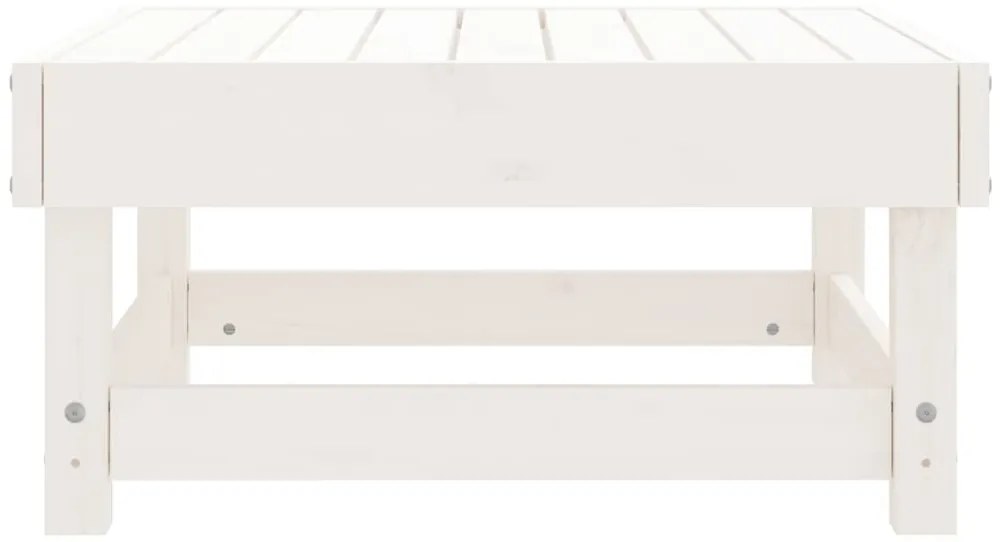 Fehér tömör fenyőfa kerti lábzsámoly