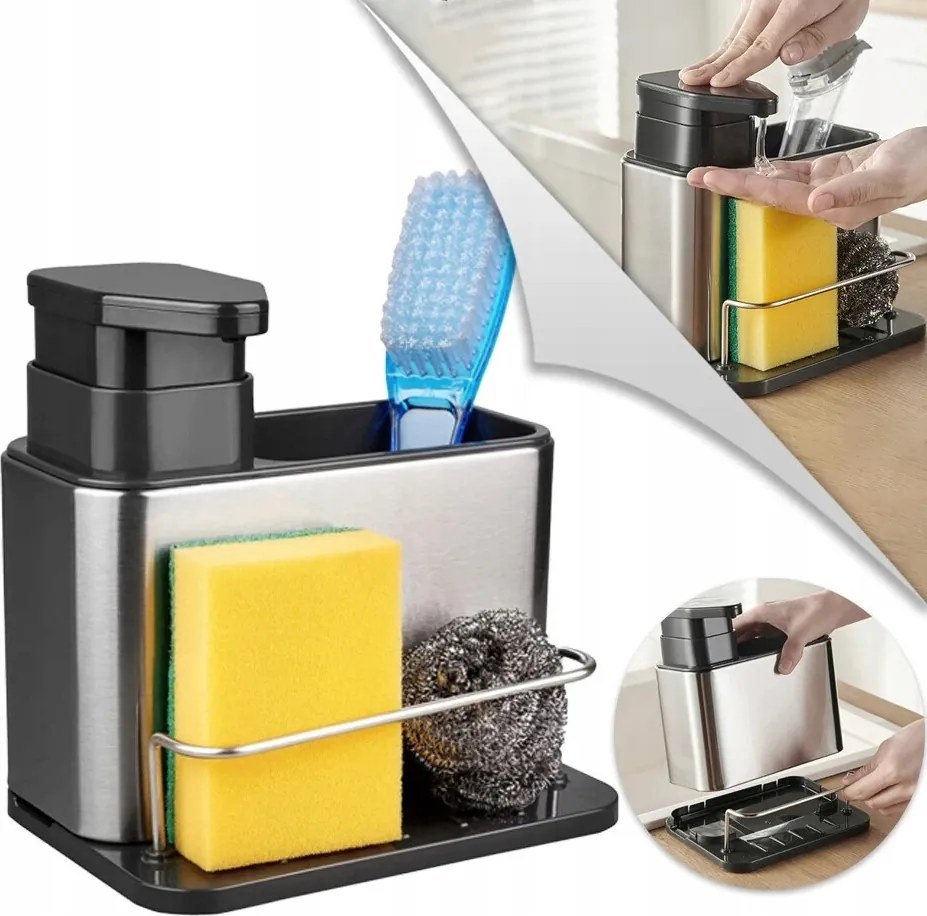 Adagoló Tartály Folyadék Szivacs Konyhai Rendszerező Mosogató Csepegtető Evőeszköz