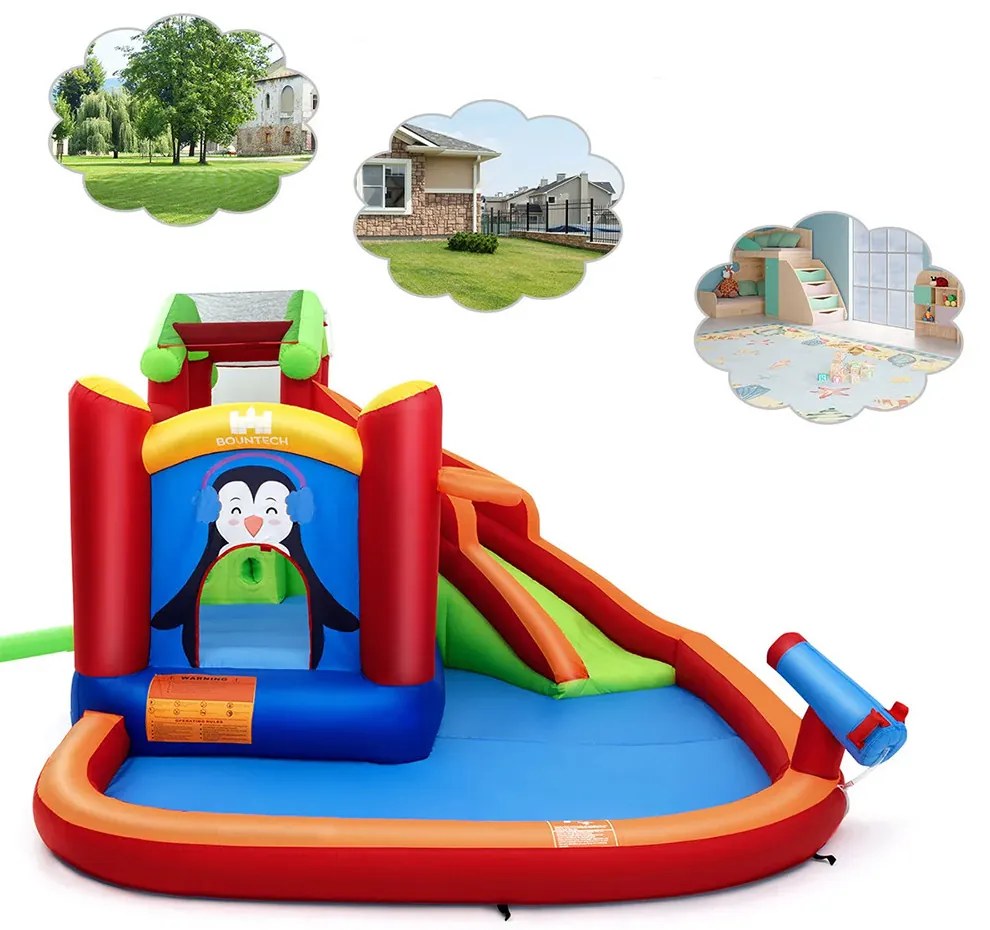 Pingvines felfújható vízicsúszda