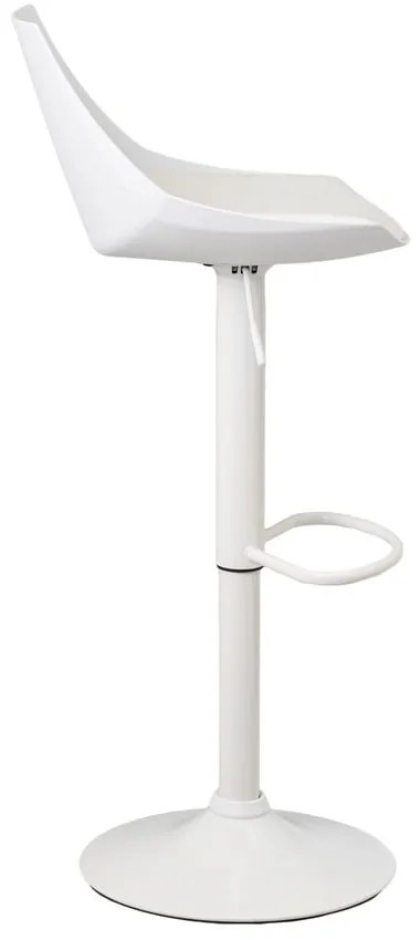 Fehér bőr utánzat állítható magasságú bárszék szett 2 db-os (ülésmagasság 56,5 cm) – Casa Selección