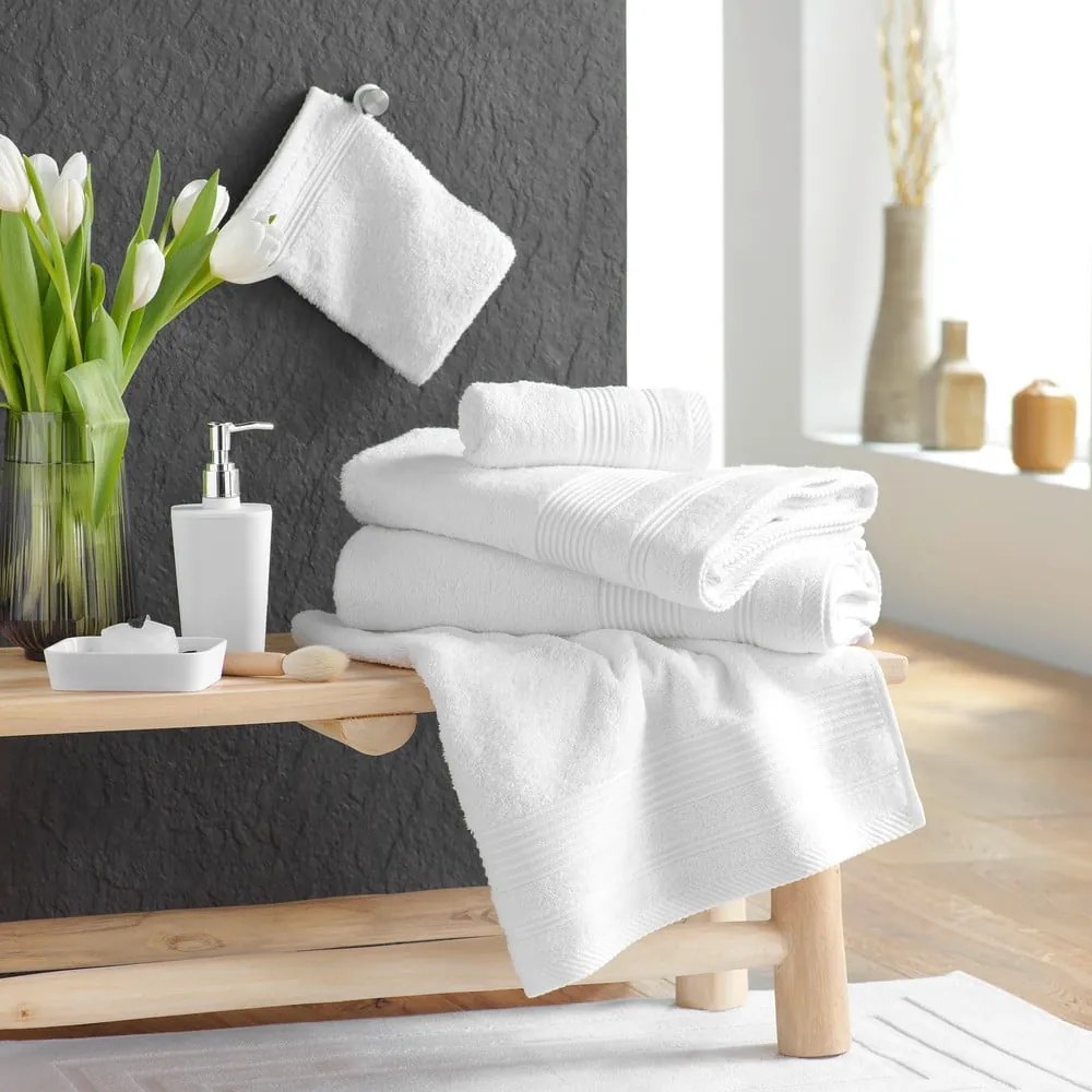 Fehér frottír pamut törölköző 30x50 cm Tendresse – douceur d'intérieur