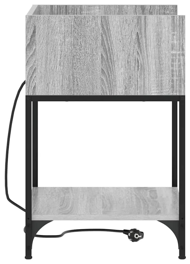 Éjjeli Szekrények 2 pcs Szürke sonoma 40 x 40 x 61 cm Faanyag