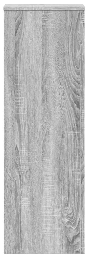 2 db szürke sonoma szerelt fa növénytartó állvány 33x33x100 cm