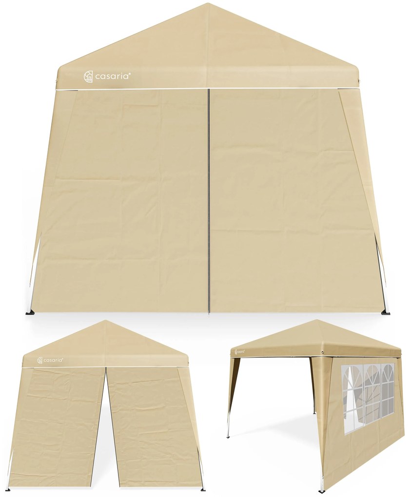 Deuba Kerti pavilon Capri 3x3 m - 2 oldalfal - bézs színű