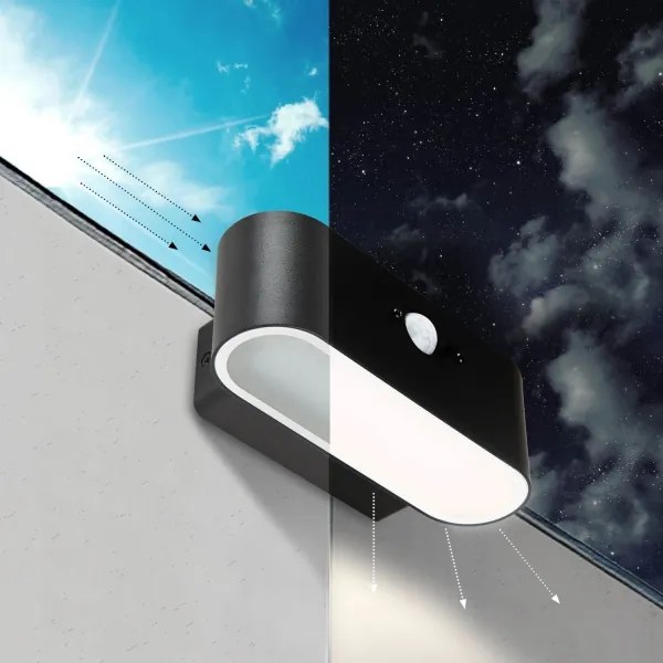 LED Szolár fali lámpa érzékelővel SOLARIS2 LED/2,5W/3,7V 4000K IP44