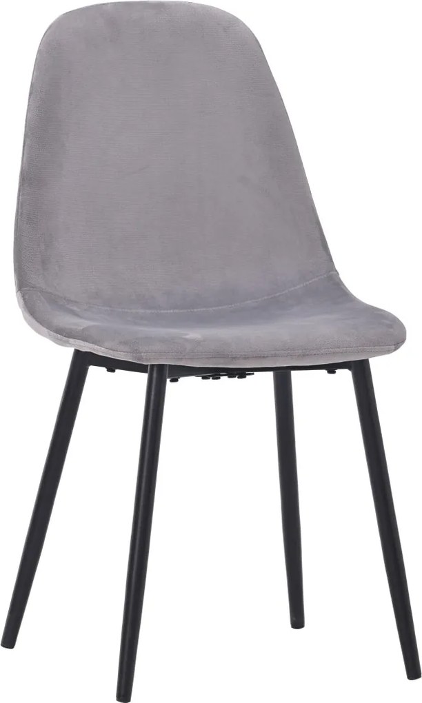 Modern étkezőszék szürke színben, bársony kárpittal DC-4469
