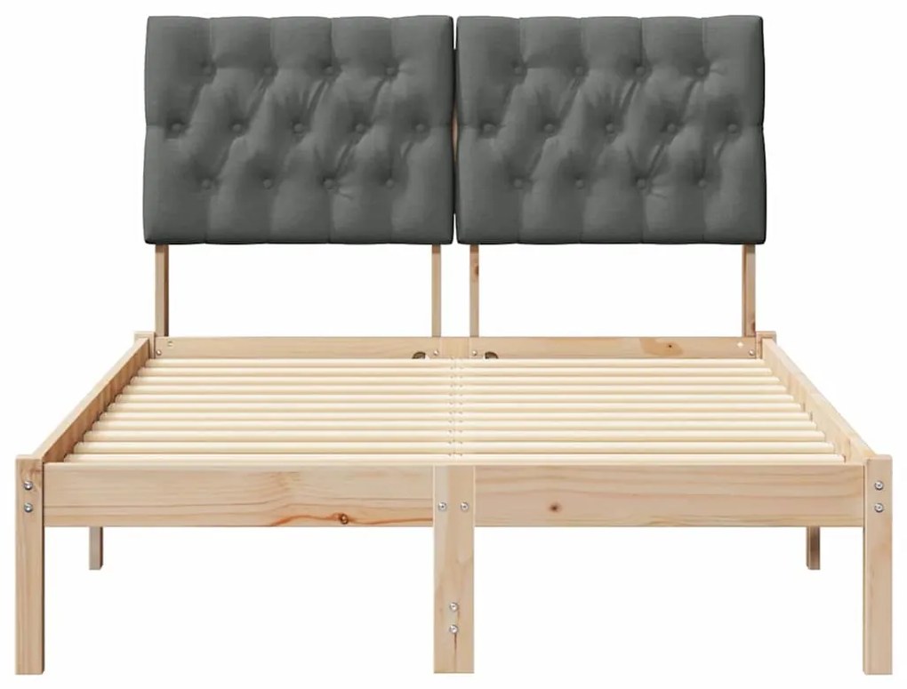 Ágykeret Kárpitozott Fejtámlával fejtámlával Barna 120 x 200 cm