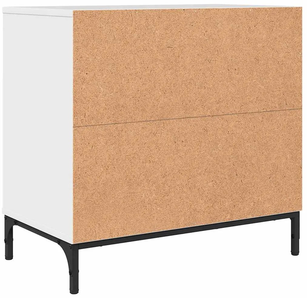 Éjjeli asztal Magasfényű fehér 63.5 x 36 x 61 cm Faanyag