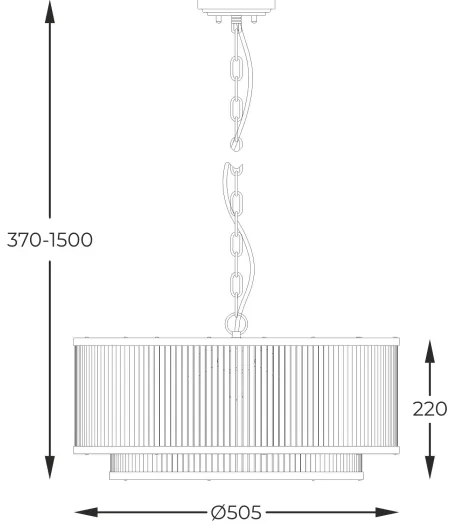 Zuma Line P0528-06H-P7AC - Csillár láncon SERGIO 6xE14/60W/230V fekete