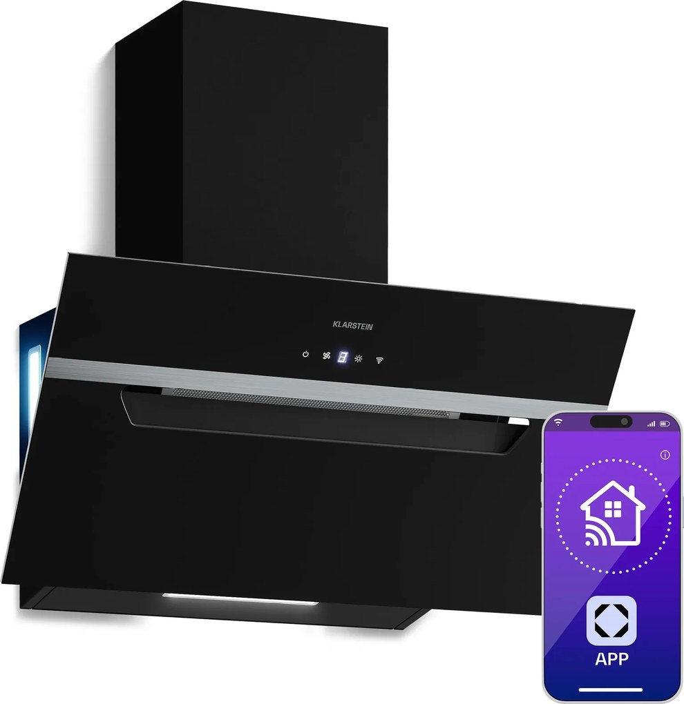 Klarstein BigBite ferde páraelszívó | elszívó és keringtető üzemmód | biztonsági üveg | 417m³/h | 60cm