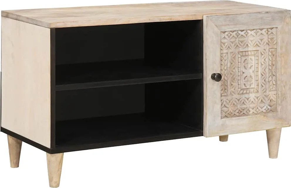 vidaXL TV egységek polcokkal tárolóval Fehér 80 x 33 x 46 cm Faanyag