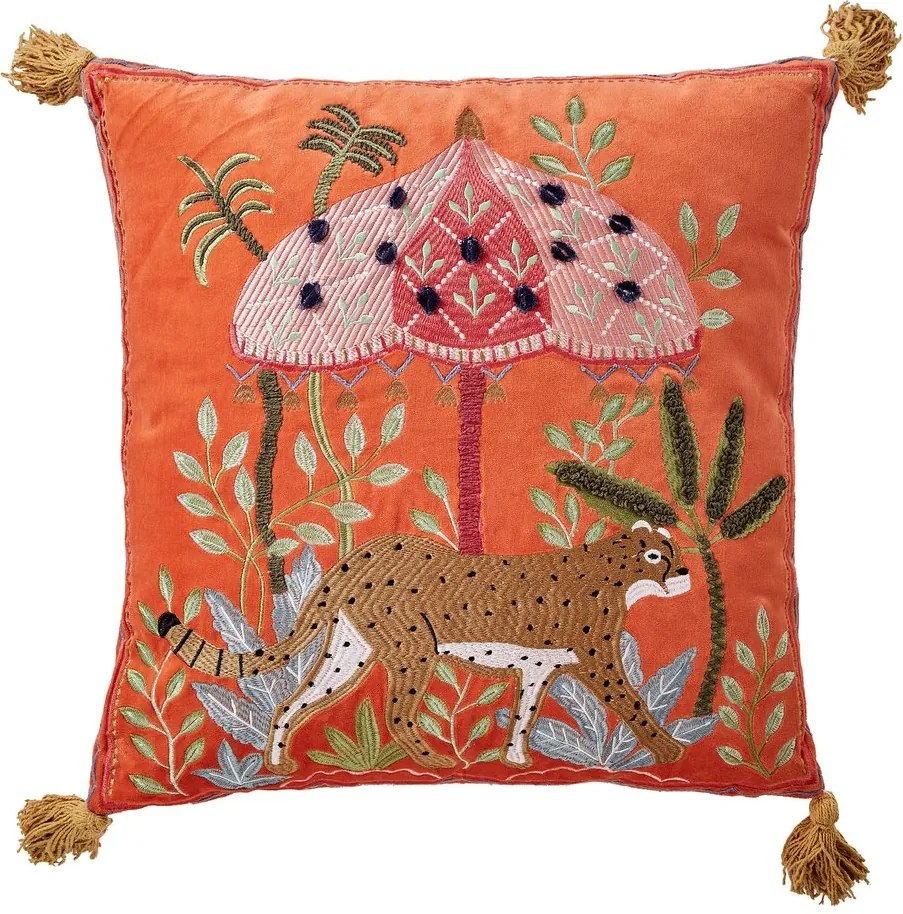 BOHEMIAN párna hímzéssel, tigris 50 x 50 cm