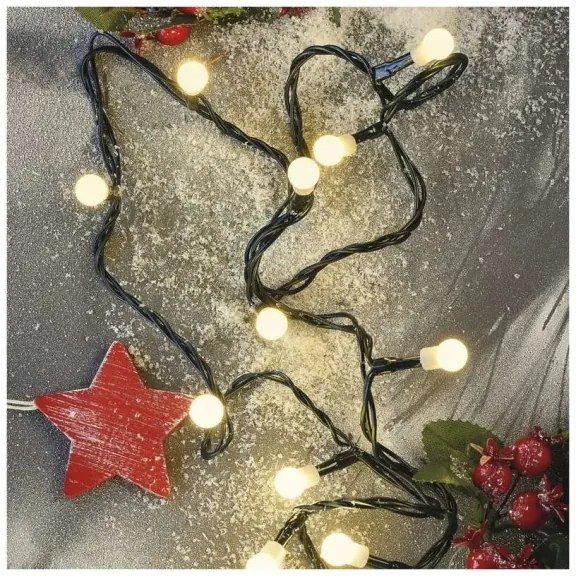 LED karácsonyi fényfüzér 80xLED/230V/8 funkciós 13m IP44 meleg fehér