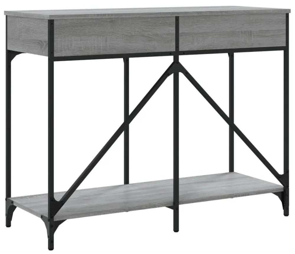 szürke sonoma színű szerelt fa tálalóasztal 100 x 39 x 78,5 cm