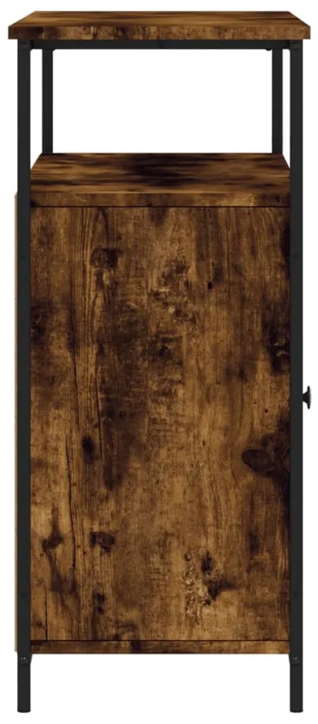 füstös tölgy színű szerelt fa tálalószekrény 100 x 35 x 80 cm