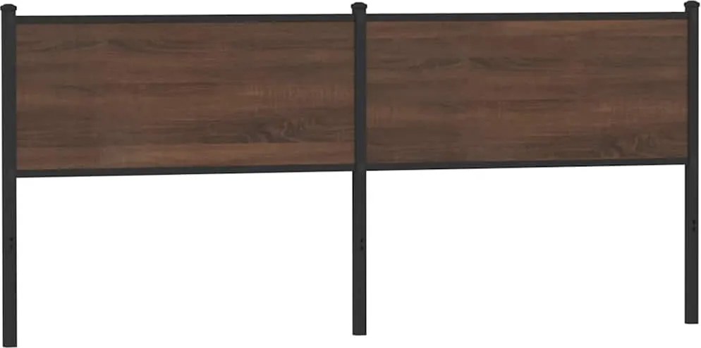vidaXL barna tölgy színű szerelt fa és acél csere fejtámla 190 cm